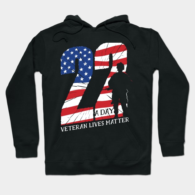 U.S. Navy Veteran 22 A Day Veterans Day Honoring all who served Gift Hoodie by Designcompany